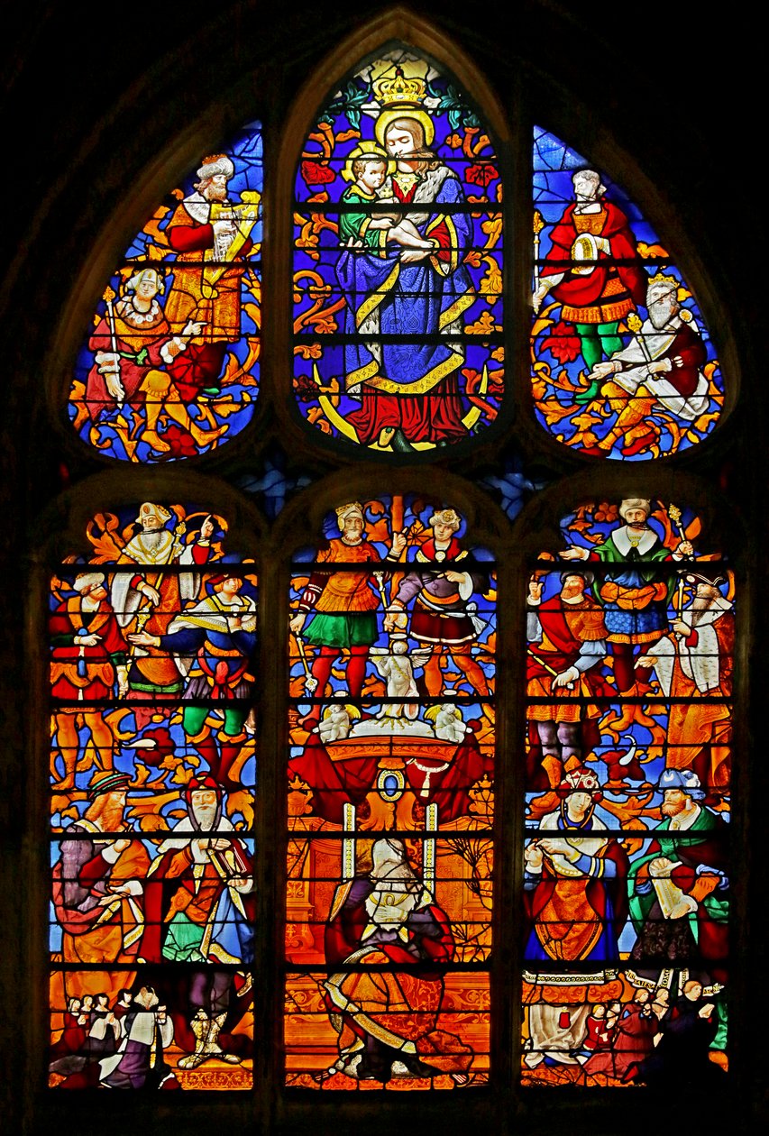 Okno s vyobrazením stromu Jesse, asi 1532 od French School