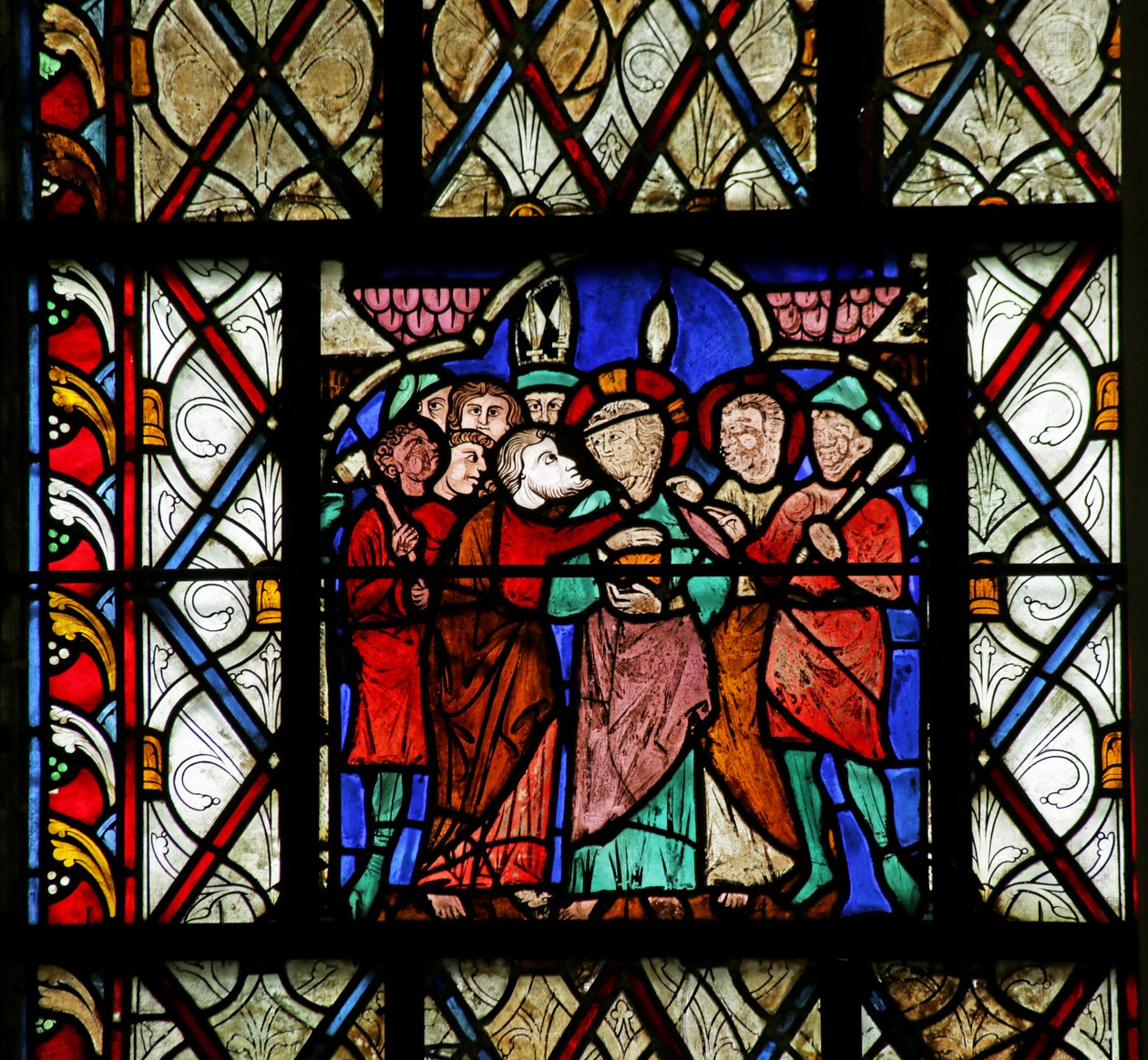 Okno zobrazující Via Crucis od French School