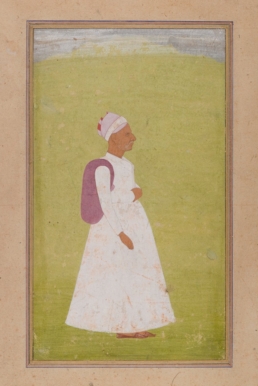 An Old Man, cca 1730 (neprůhledné wc na papíře) od Indian School