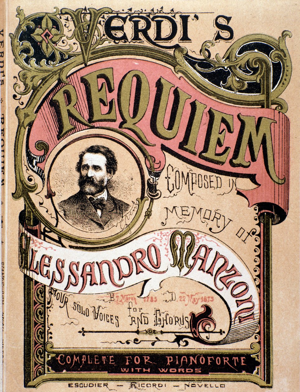 Frontispis pro Verdis Requiem, 1874 od Italian School
