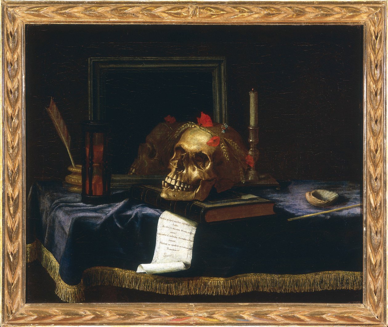 Zátiší s Memento Mori od Unknown