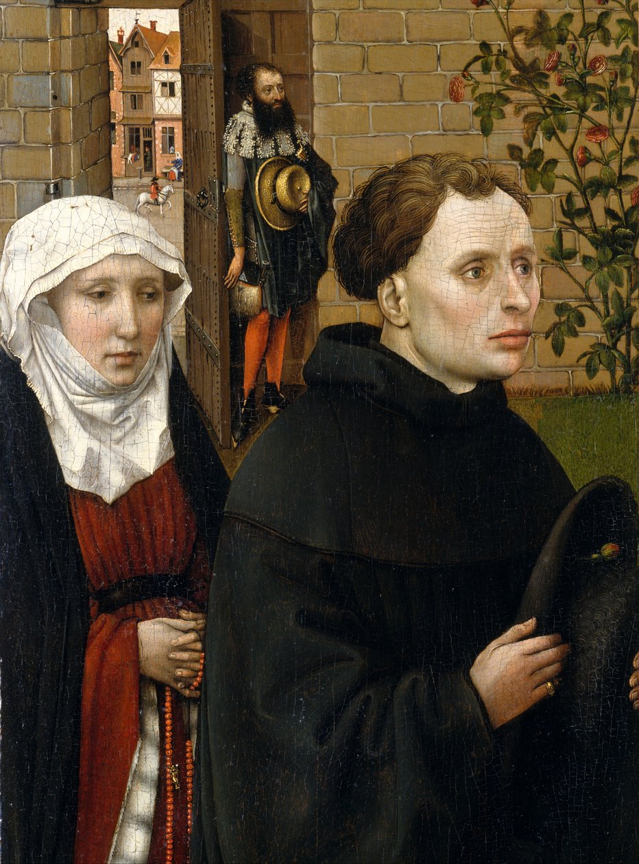 Annunciation Triptych (Merode Altarpiece), c.1427-32 (olej na dubu) od 13758 1444 Master of Flemalle