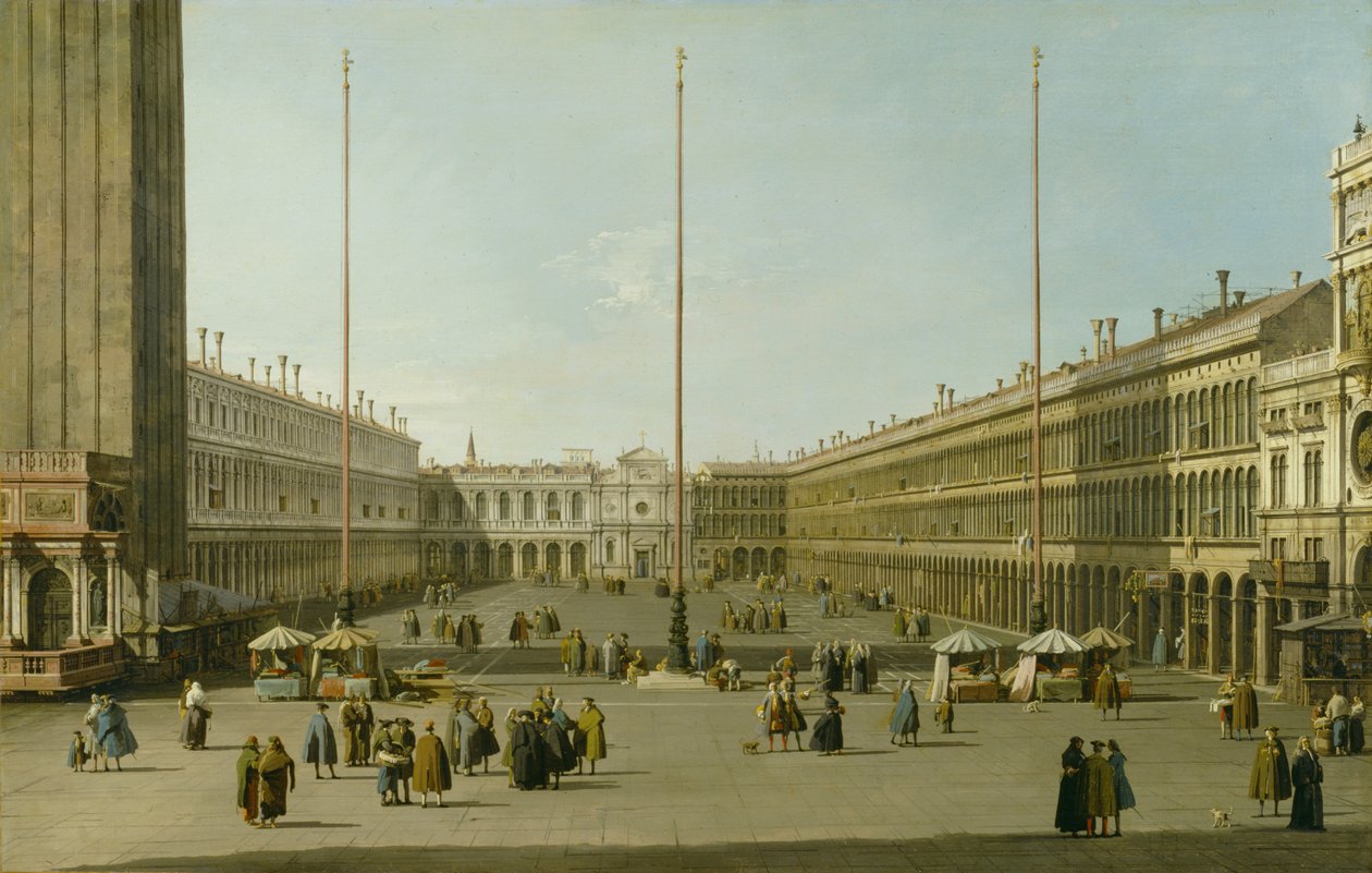 Piazza San Marco, kolem 1738-40 od Giovanni Antonio Canal