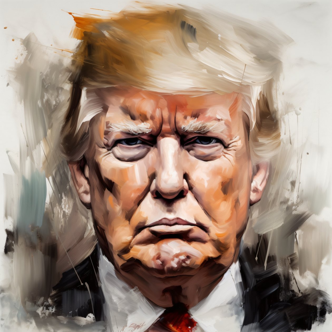 Portrétní malba Donalda Trumpa na prodej, Zarámovaná zeď Dekorace od F. Abderrahim