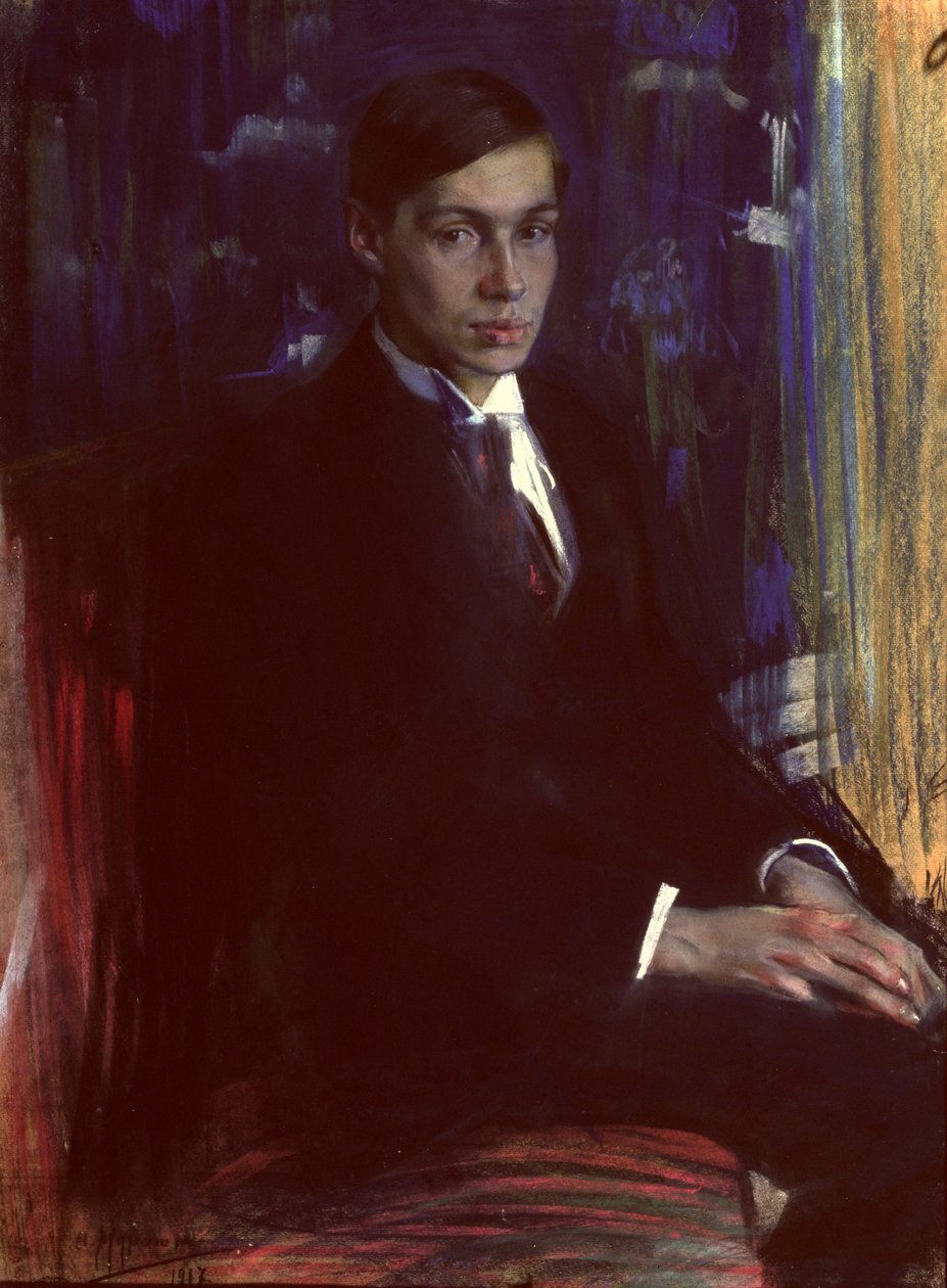 Portrét Borise Pasternaka (1890-1960), 1917 (pastel na papíře) od A. A. Murashko