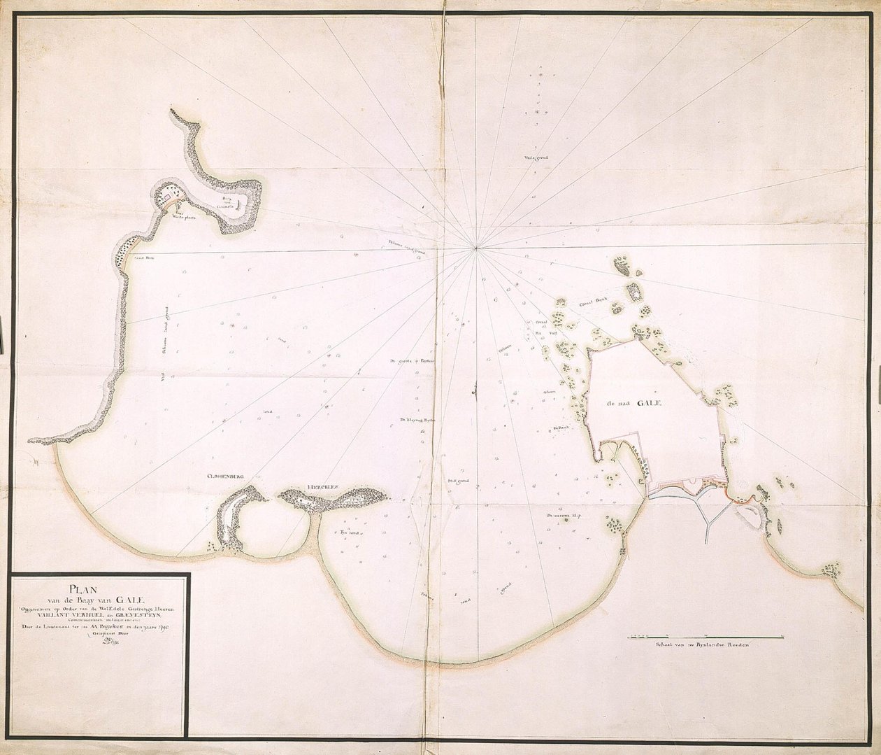 Mapa zálivu Gale od A.A. Buijskes