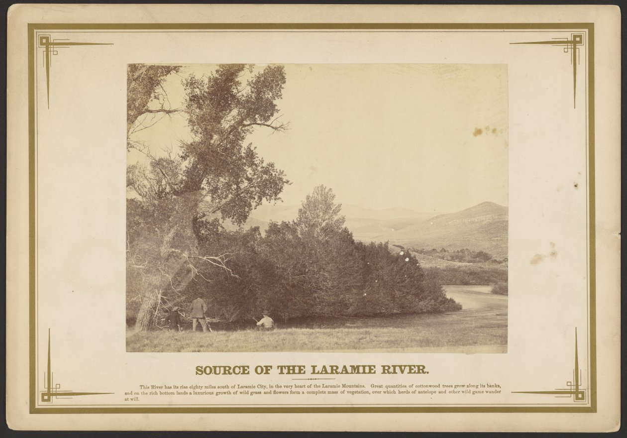 Pramen řeky Laramie. [Wyoming]. od A.J. Russell