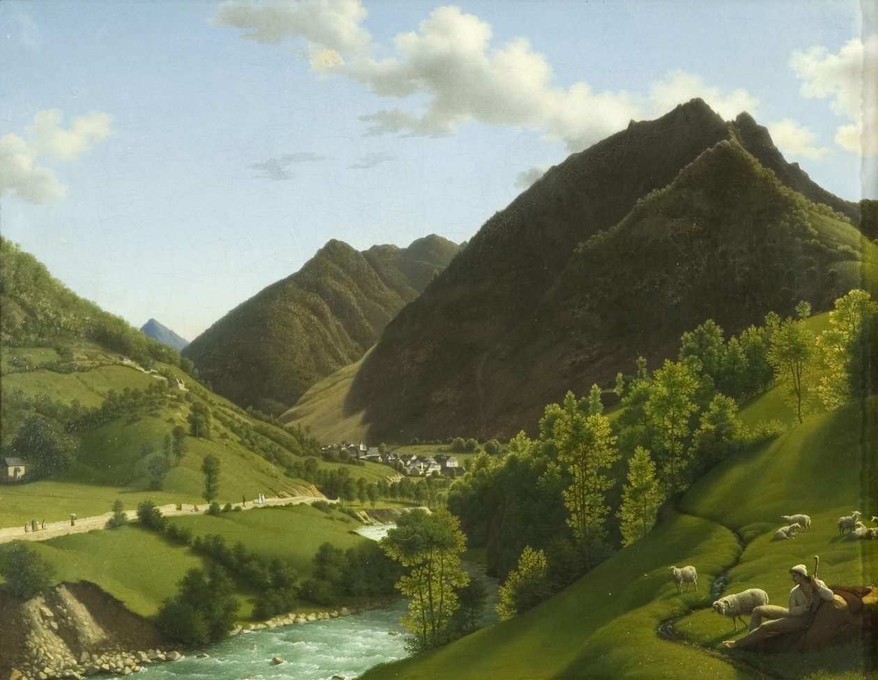 Údolí v Pyrenejích od A.L.R.M. Duperraux