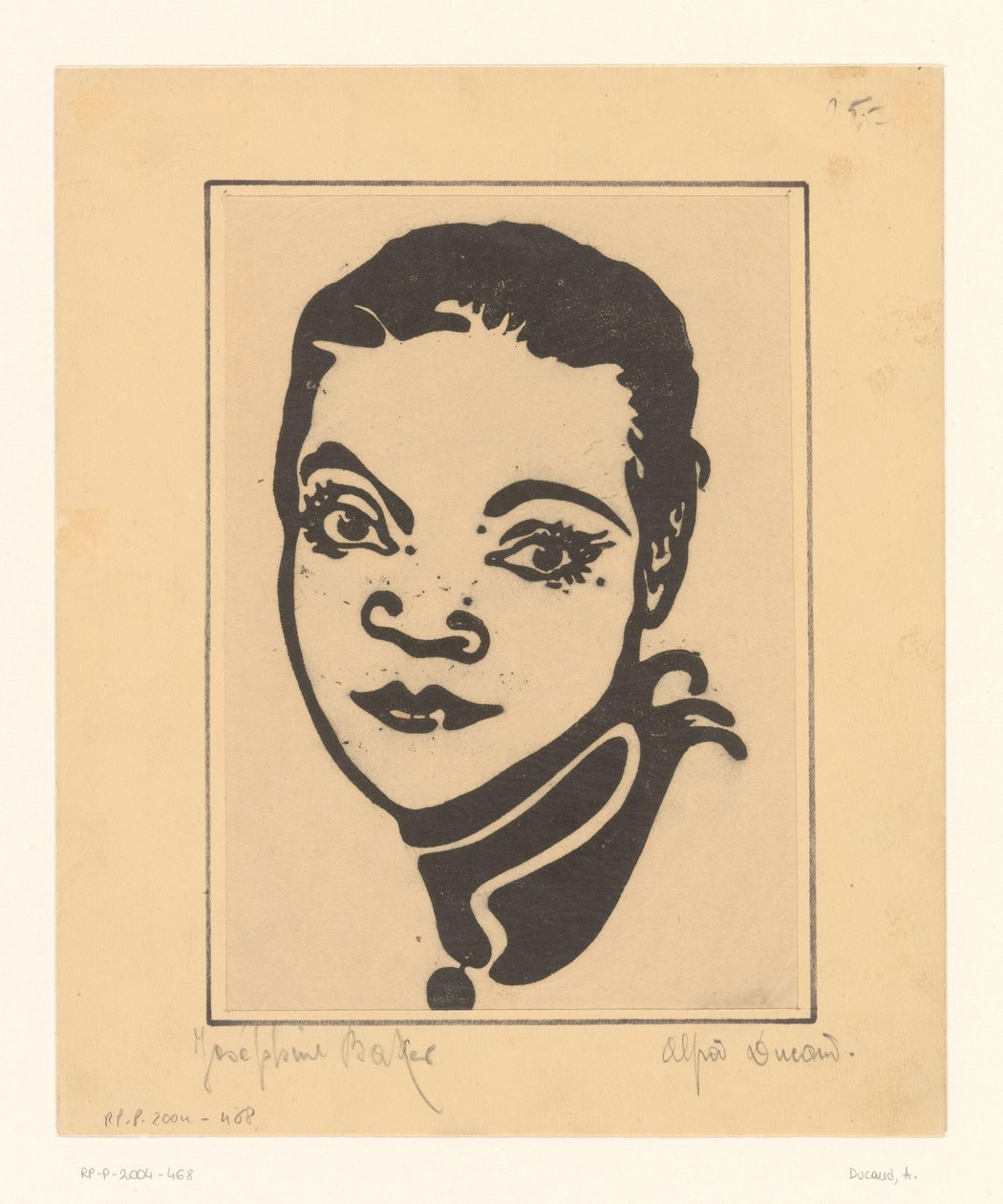 Portrét Josephine Baker od A. Ducand