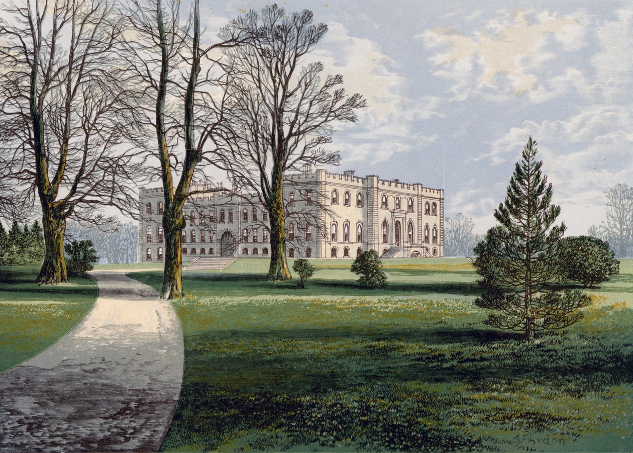 Hrad Kimbolton, Cambridgeshire, konec 19. století. od A F Hydon