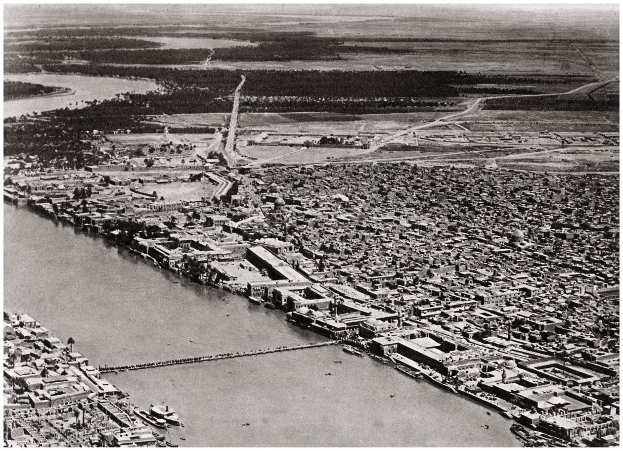 Bagdád z letadla, Irák, 1925 od A. Kerim