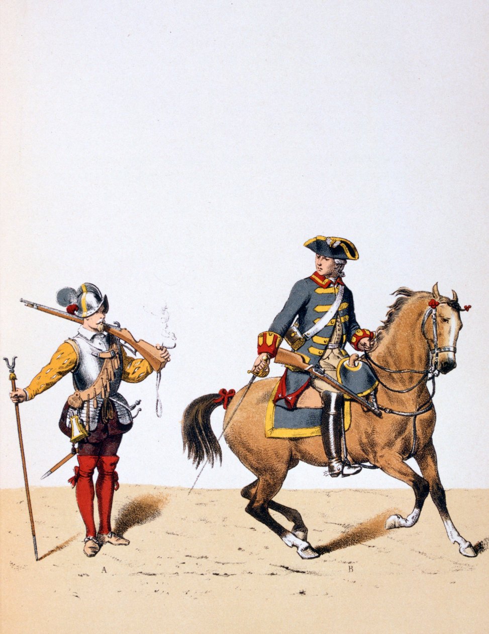 Francouzské královské jednotky, c1750 1887 od A. Lemercier
