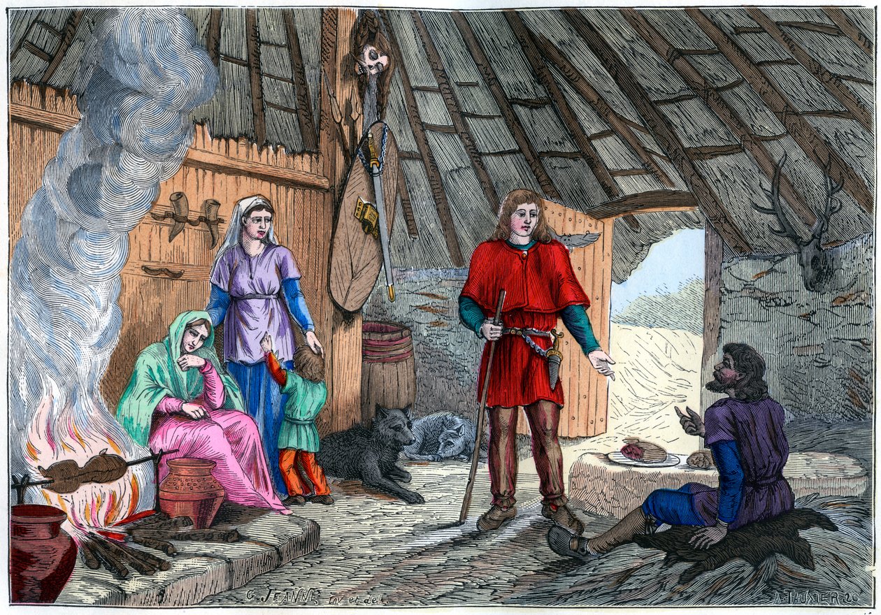Interiér galského domu, 1882-1884. od A Tauxier