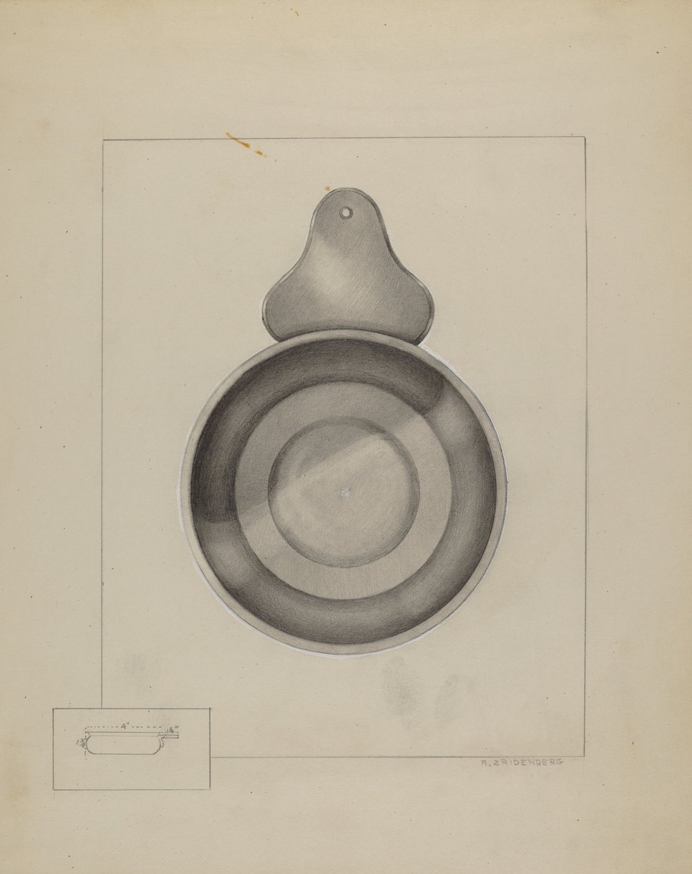 Cínový Porringer od A. Zaidenberg