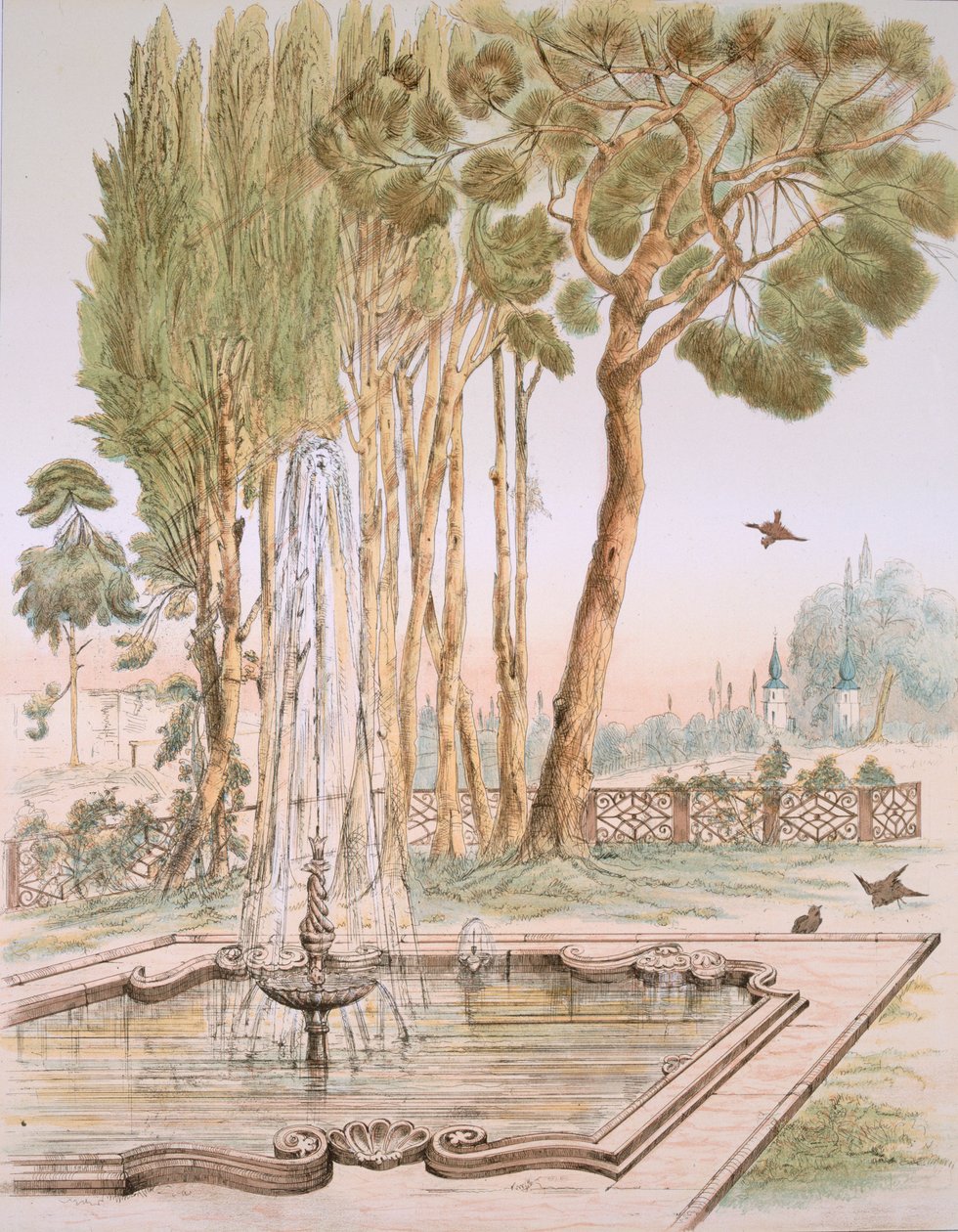Zahrada v Turecku, hospoda. 1883. od A. de Beaumont