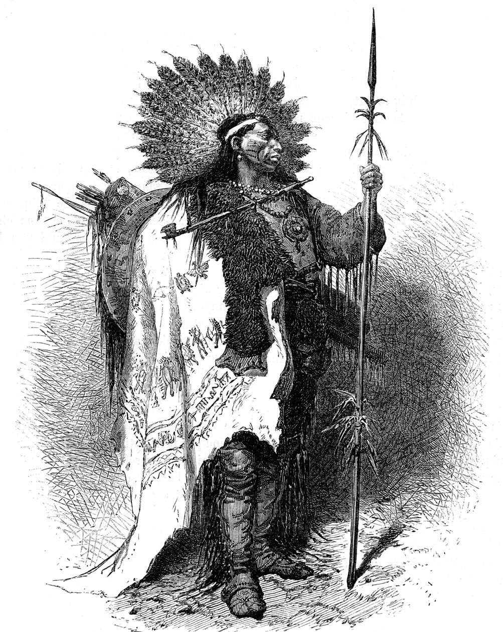 Indián, USA, 19. století. od A. de Neuville