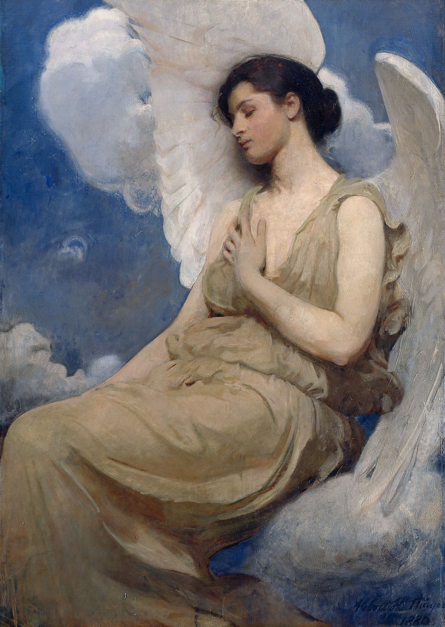 Italsky: okřídlená postava od Abbott Handerson Thayer