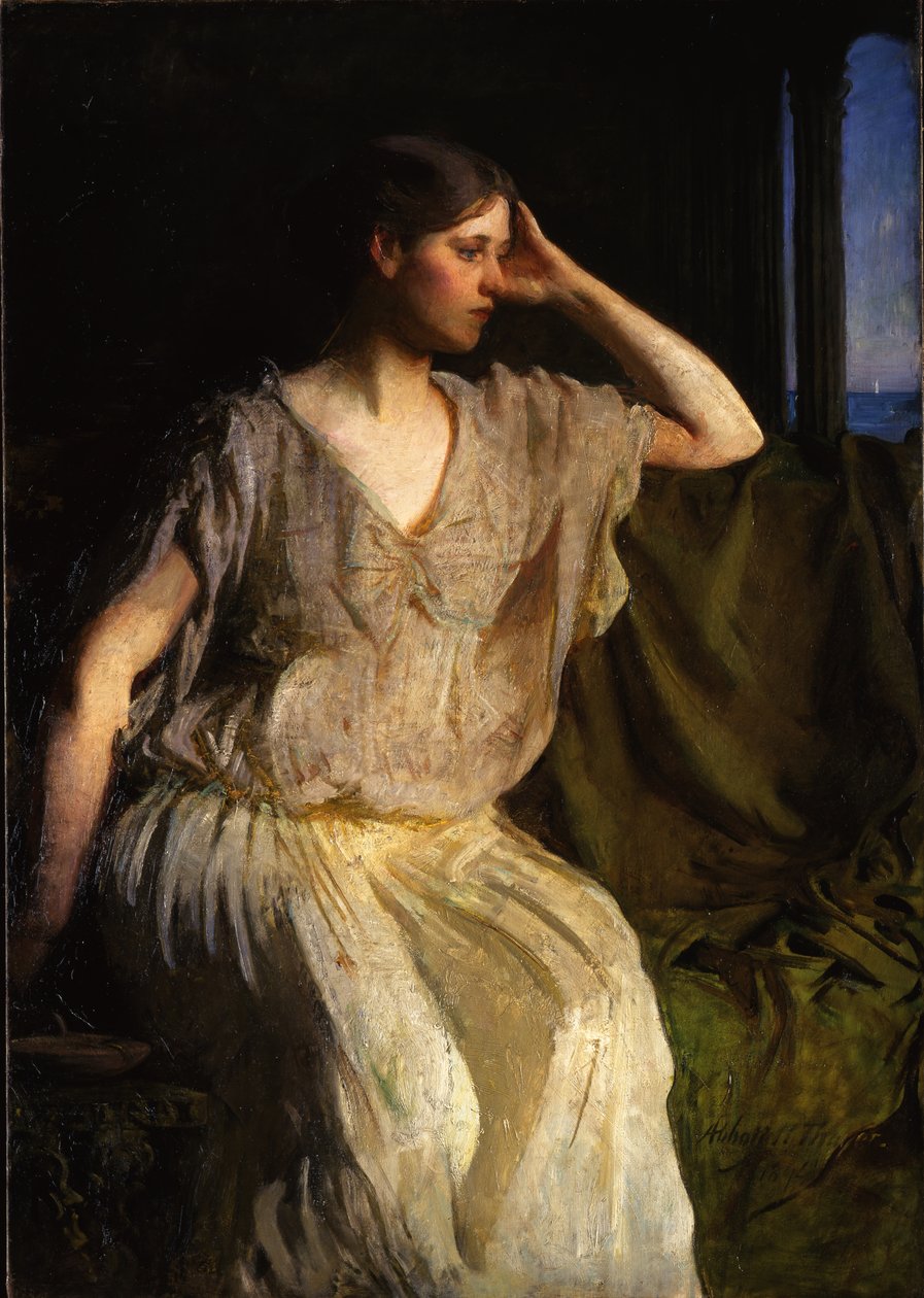 Žena v řeckých šatech, kolem roku 1894 od Abbott Handerson Thayer