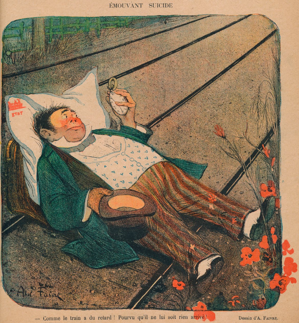 Pohyblivá sebevražda, 1899. od Abel Faivre