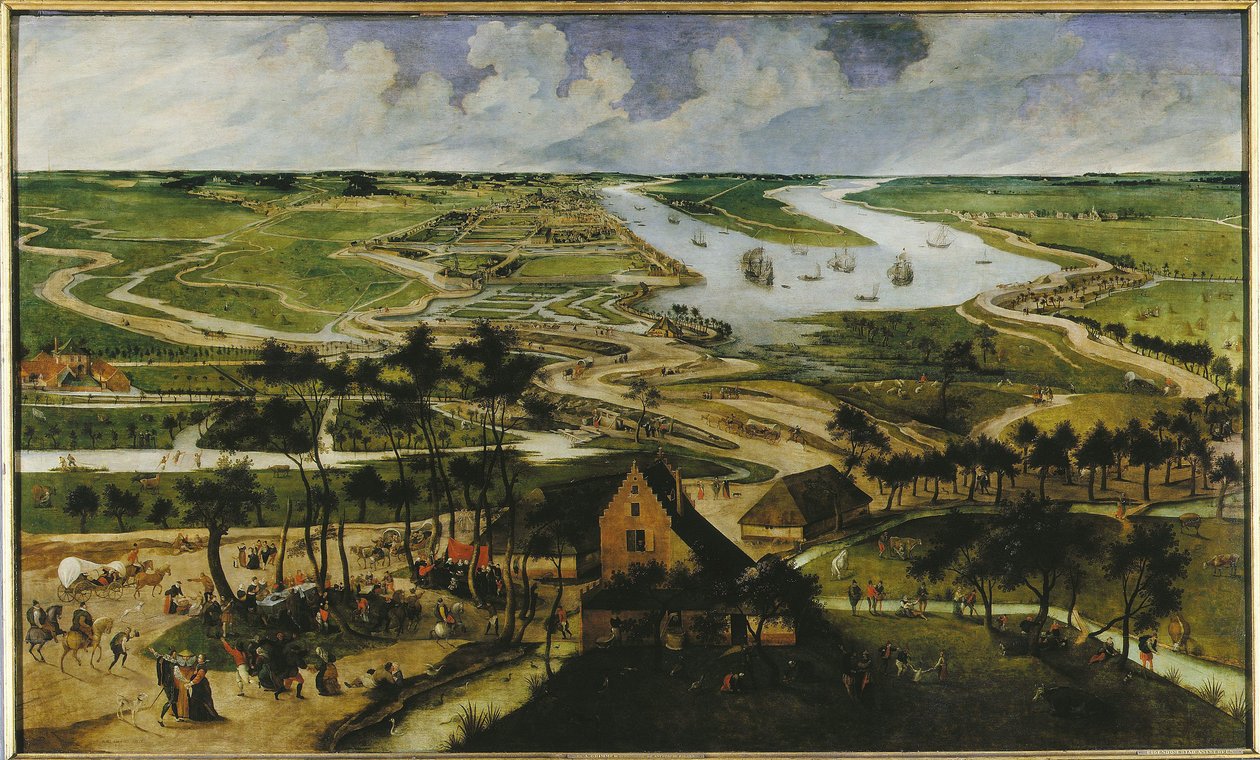 Pohled na Antverpské poldry, 1604. od Abel Grimmer