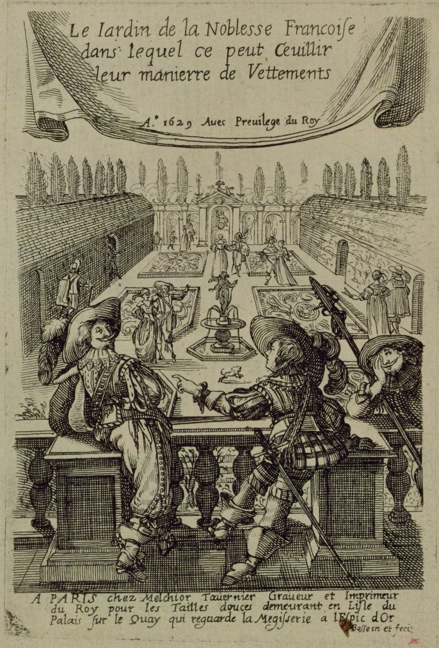 Zahrada francouzské šlechty, kolem roku 1640 od Abraham Bosse