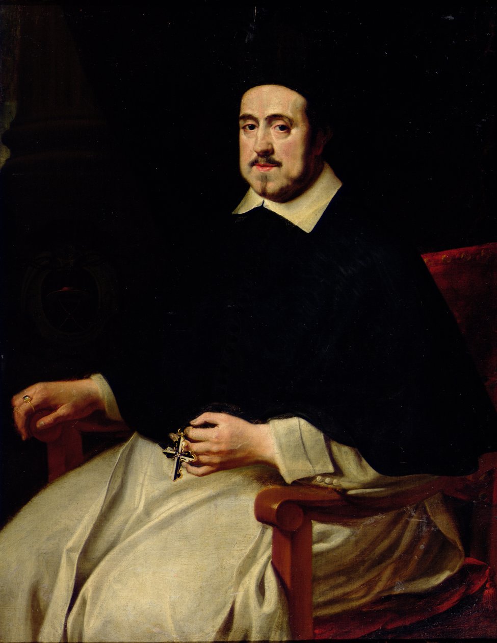 Portrét Ambrosia Cappela, biskupa z Antverp od Abraham van Diepenbeeck