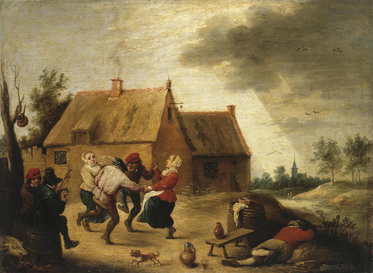 Tančící rolníci od Abraham Teniers