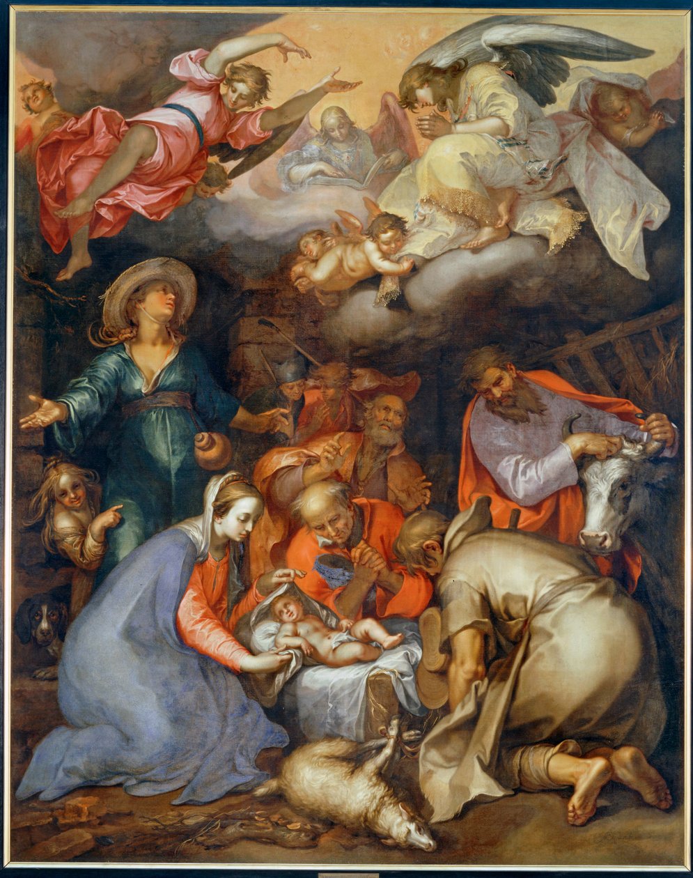 Adoration des bergers ... od Abraham Bloemaert