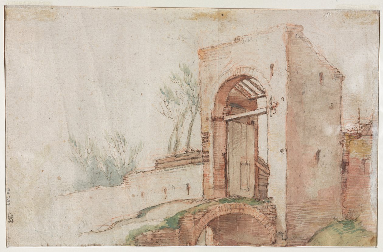 Most a brána verso, c. 1600. od Abraham Bloemaert