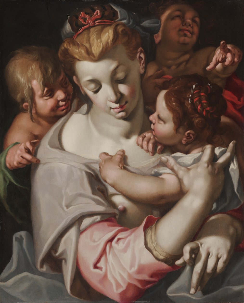 Charita, asi 1590 (olej na dřevě) od Abraham Bloemaert