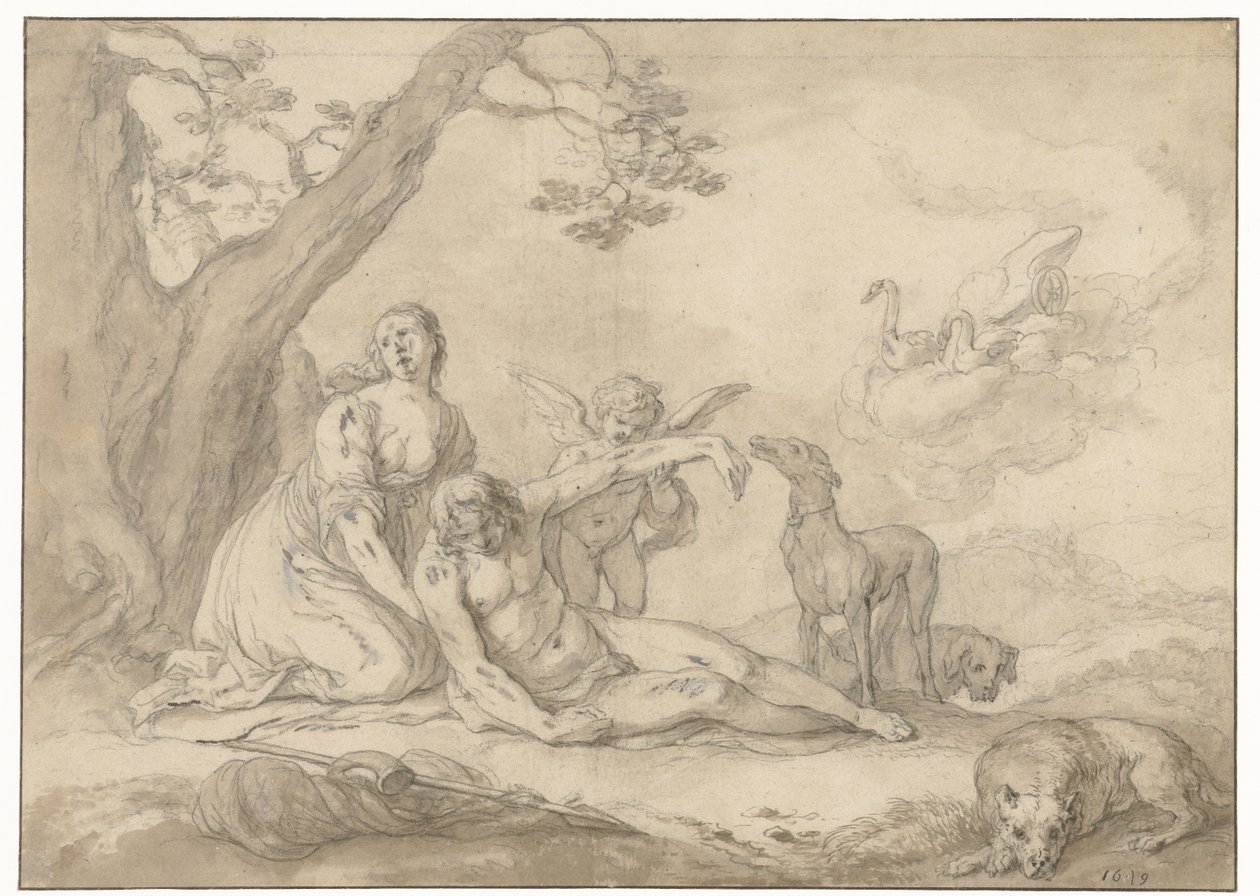 Diana jako Endymion od Abraham Bloemaert