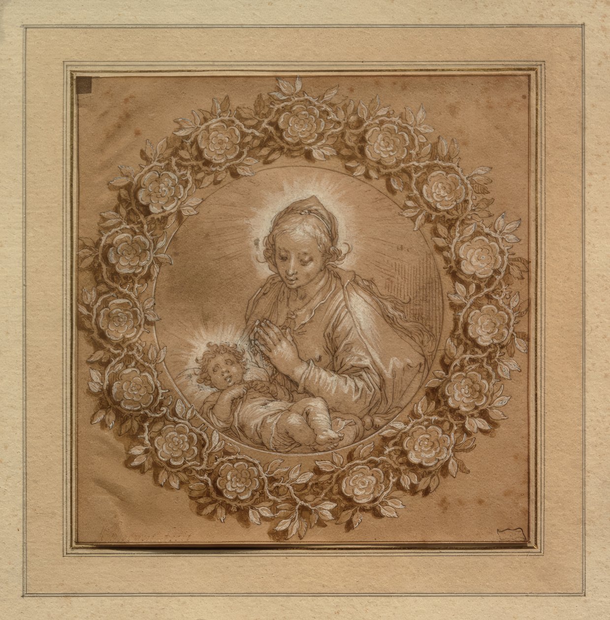 Madonna s Ježíškem v tondu od Abraham Bloemaert