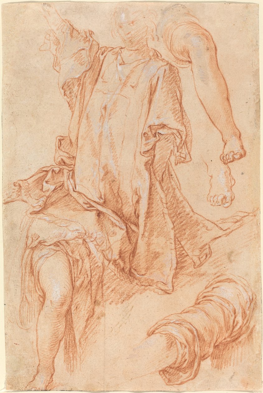 Studie nohou a závěsů [recto] od Abraham Bloemaert