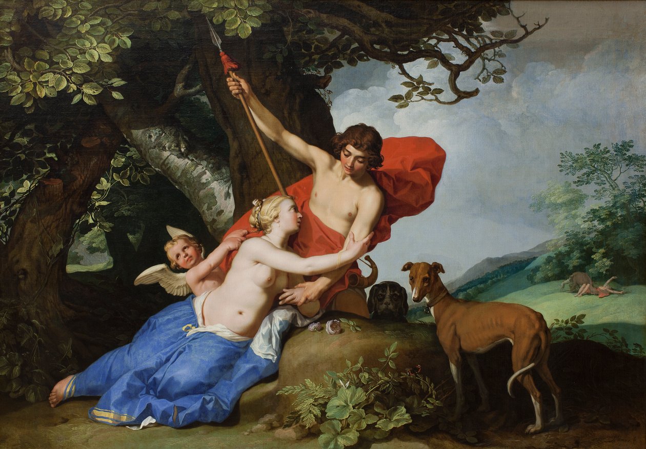 Venuše a Adonis od Abraham Bloemaert
