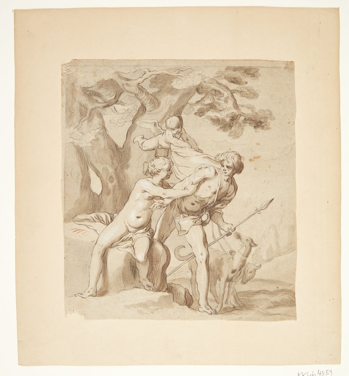 Venuše a Adonis od Abraham Bloemaert