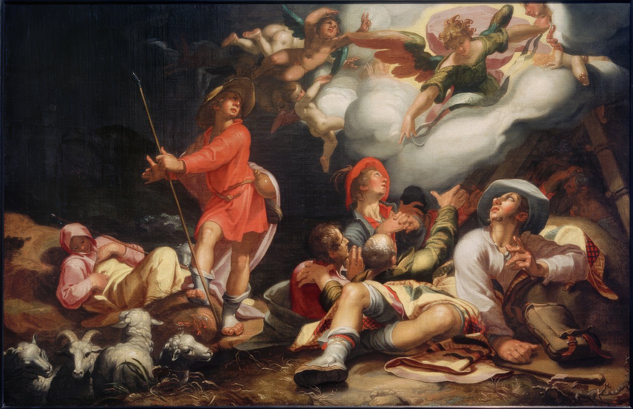 Zvěstování pastýřům od Abraham Bloemaert