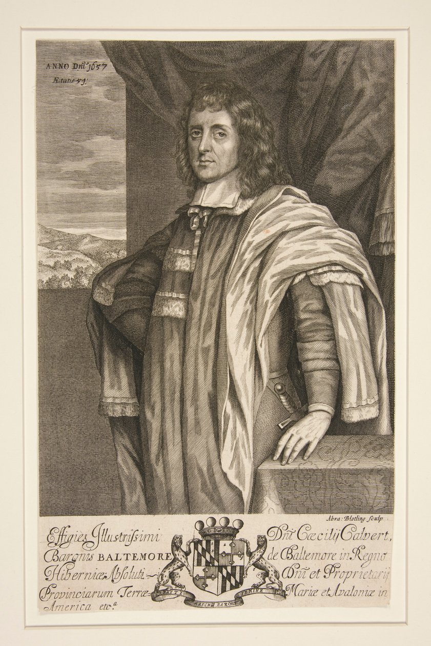 Cecilius Calvert, druhý baron z Baltimoru od Abraham Blooteling