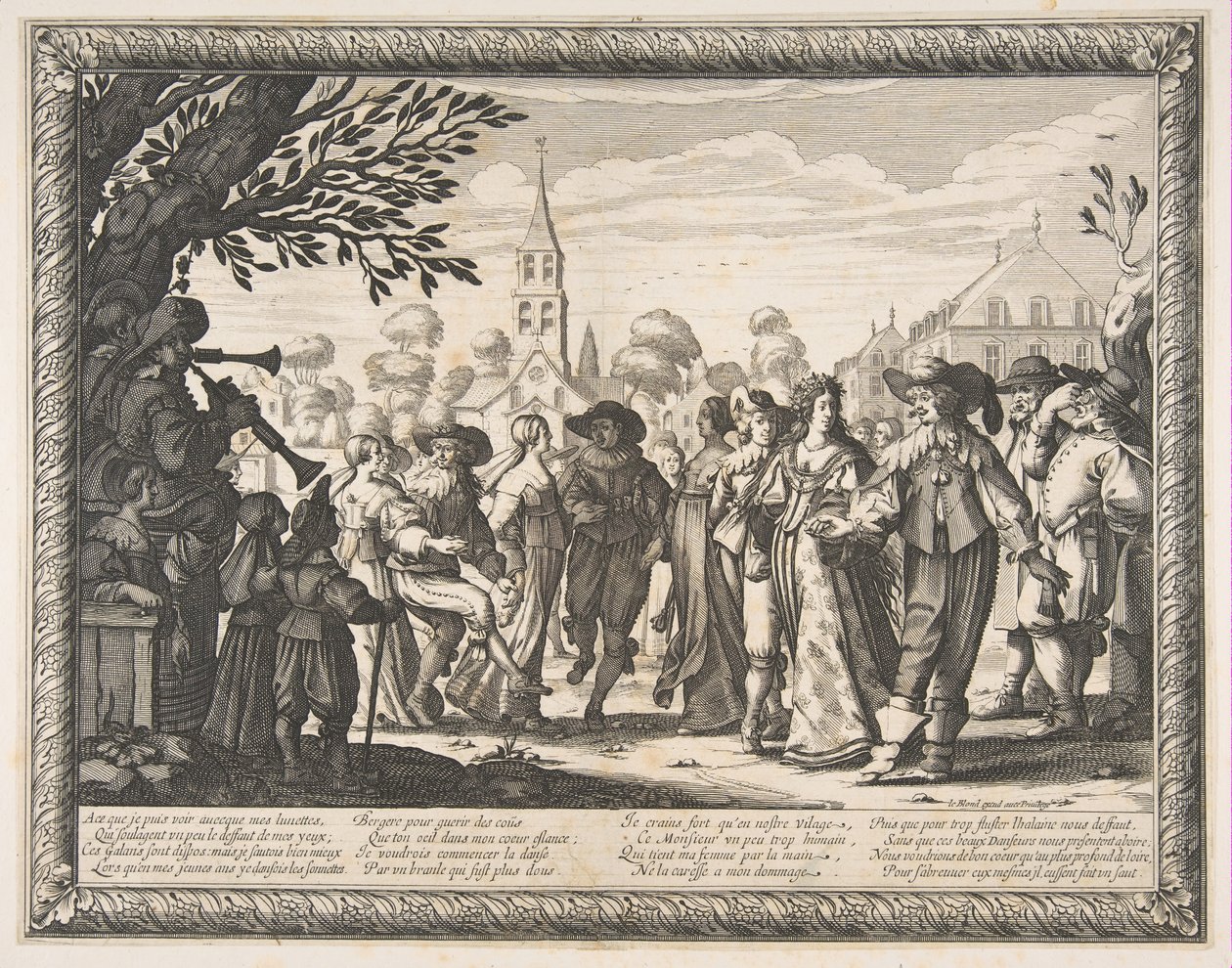 Tanec na návsi, ca. 1633. od Abraham Bosse