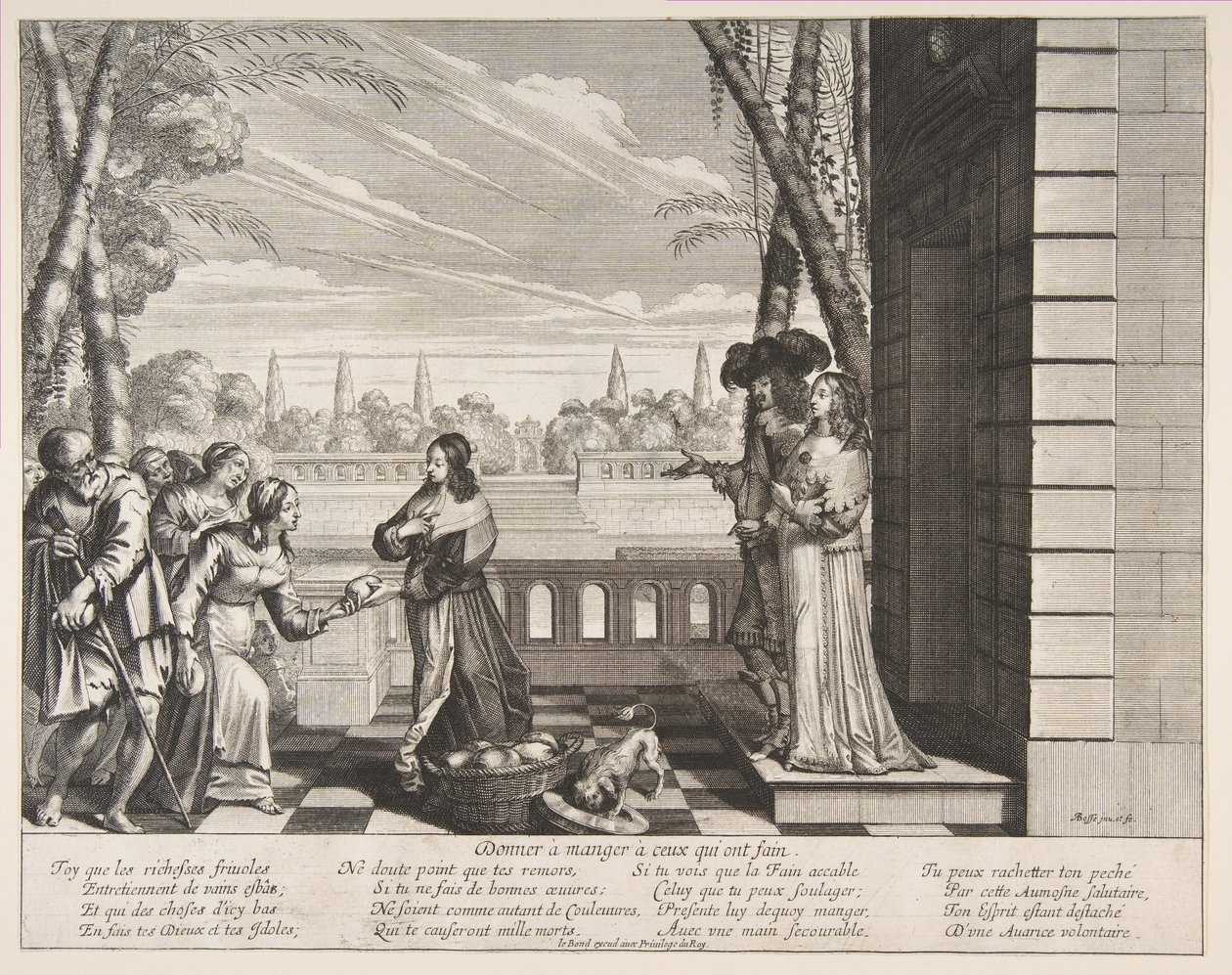 Krmení hladových, 1635. od Abraham Bosse