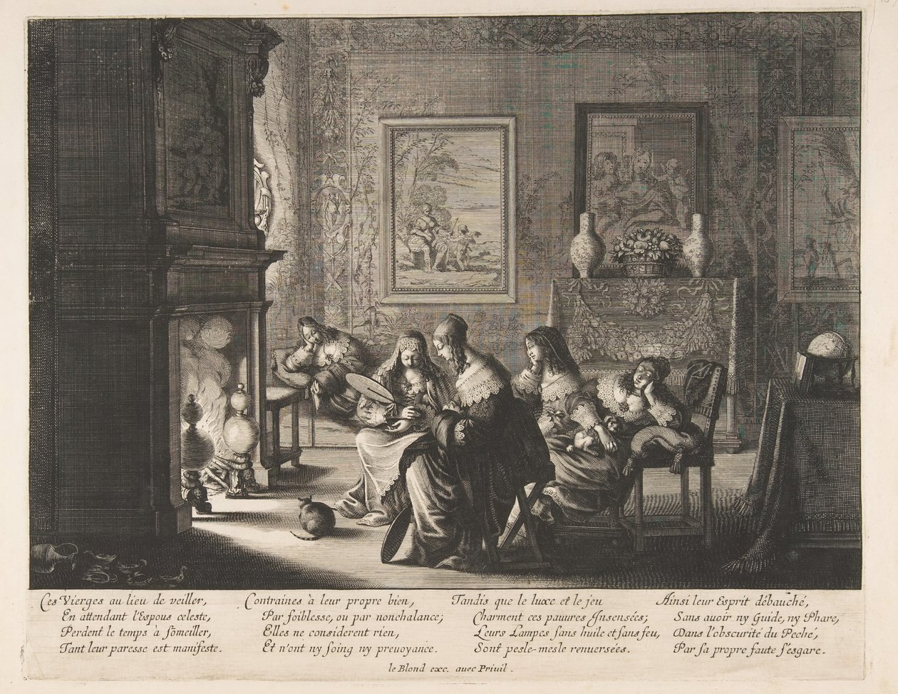 Foolish Virgins Sleeping, ca. 1635. od Abraham Bosse