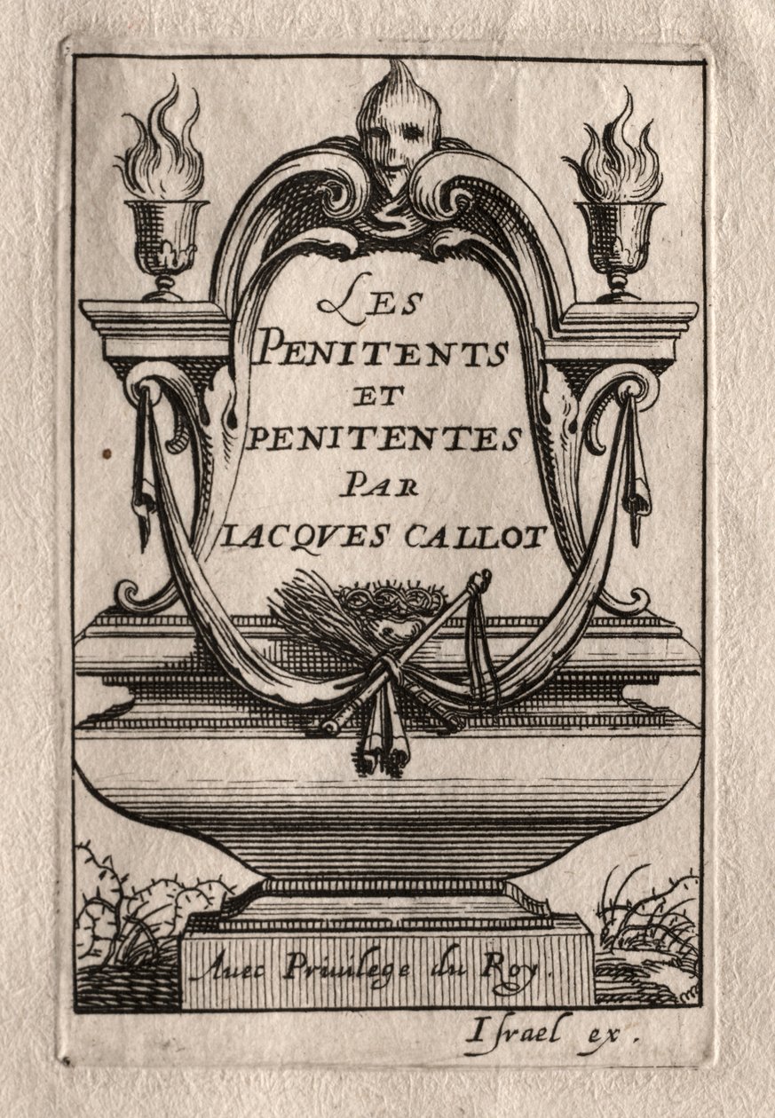 Penitents: Frontispis od Abraham Bosse