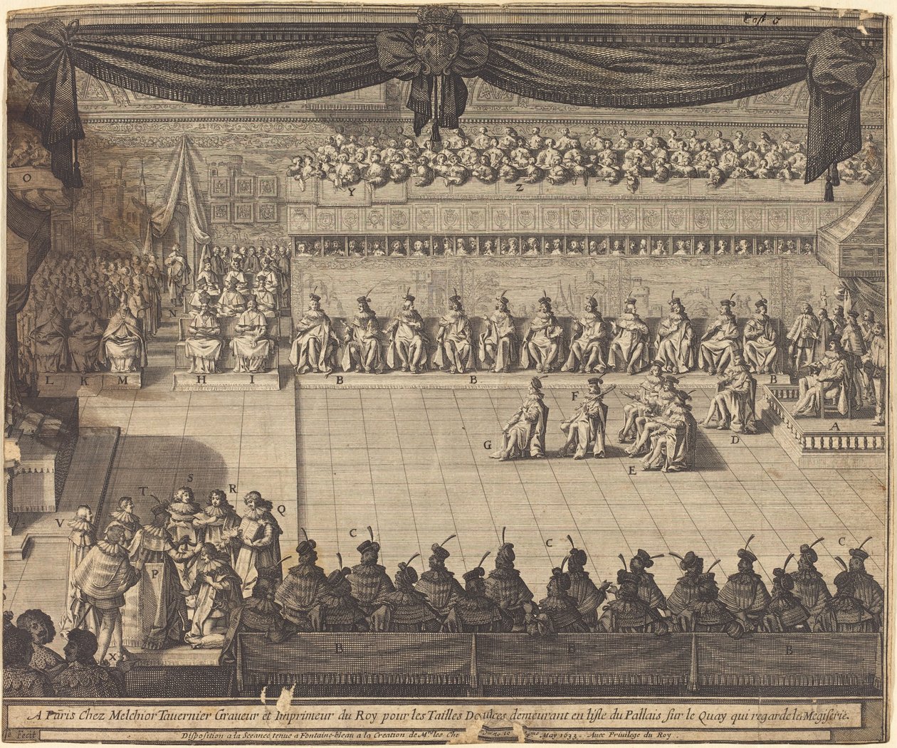 Setkání v kapli ve Fontainebleau od Abraham Bosse