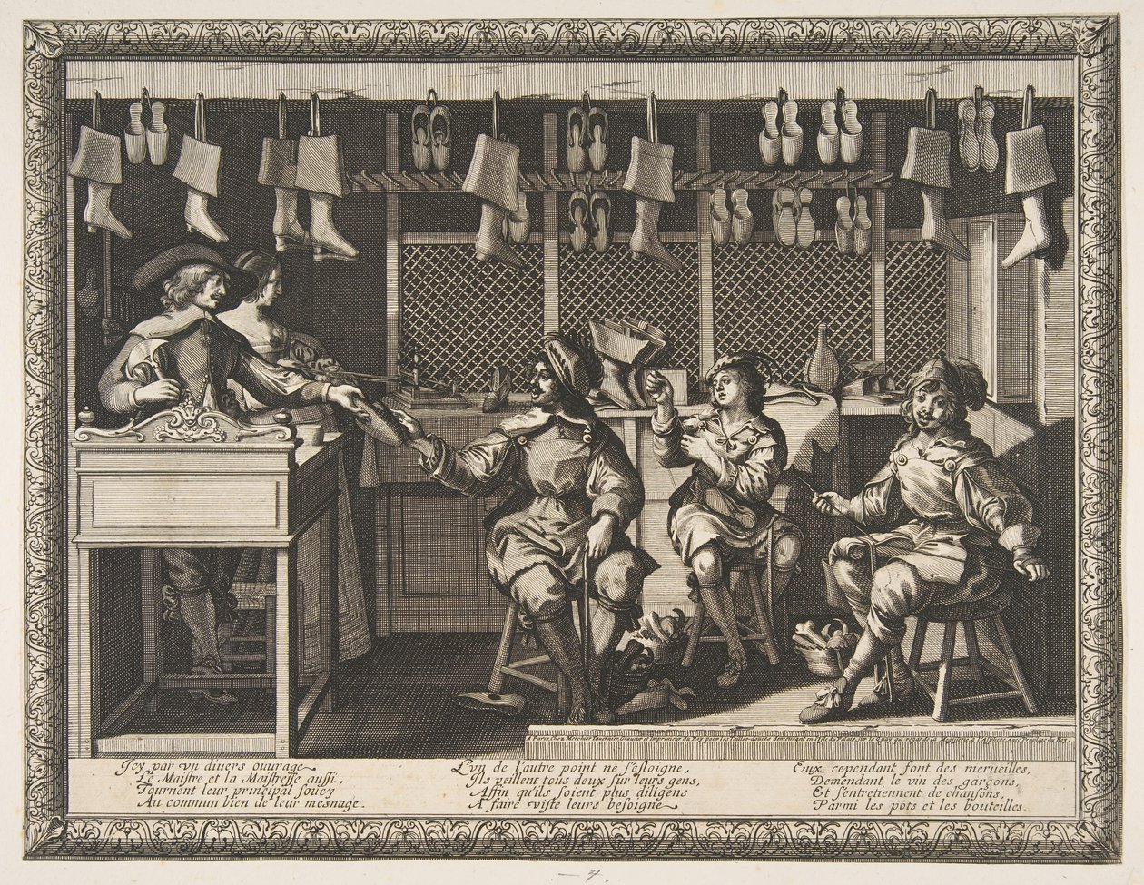 The Cobbler Le Savetier, ca. 1632-33. od Abraham Bosse