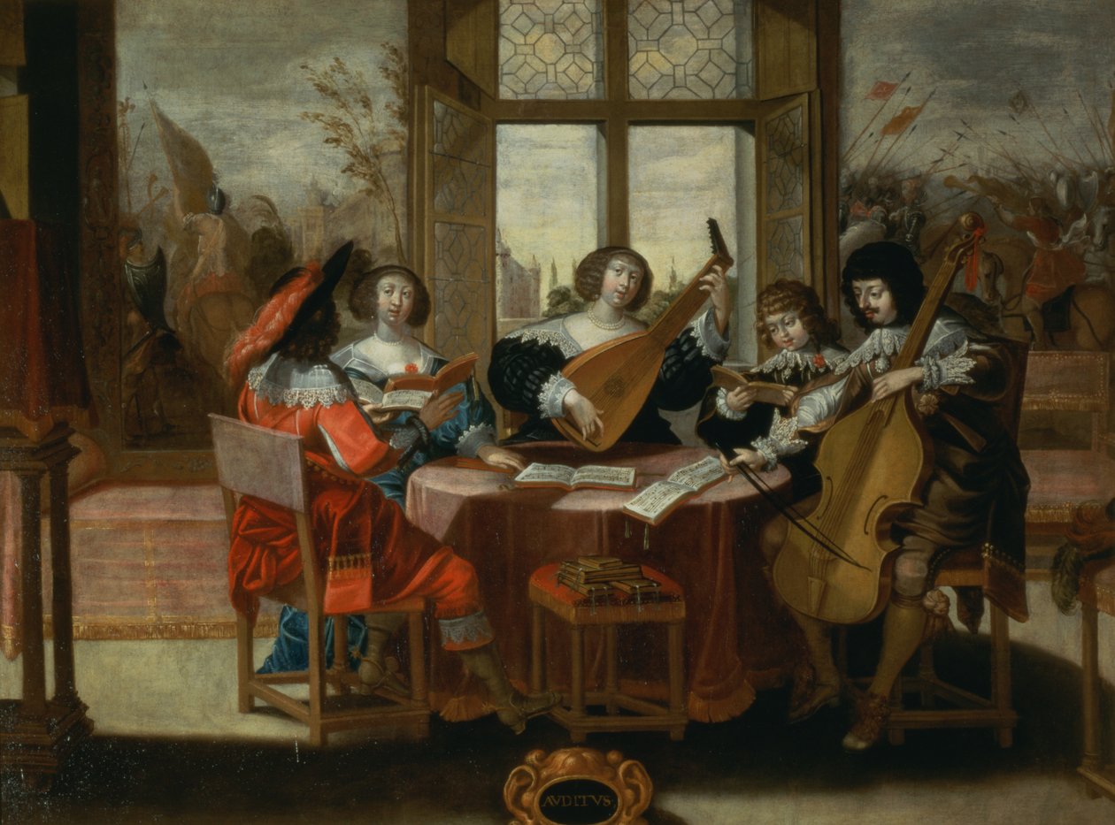 Pět smyslů – sluch od Abraham Bosse