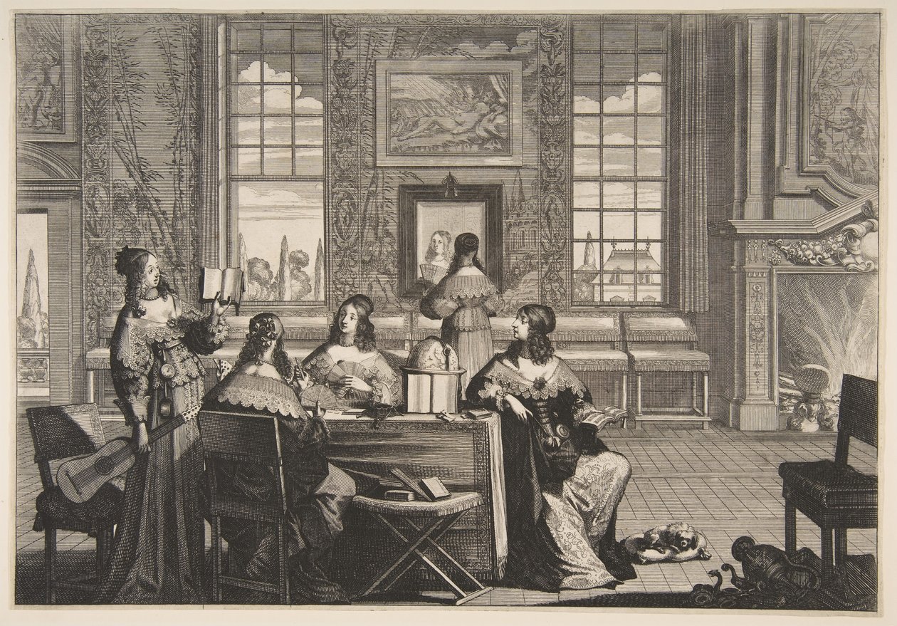 The Foolish Virgins Conversing, ca. 1635. od Abraham Bosse