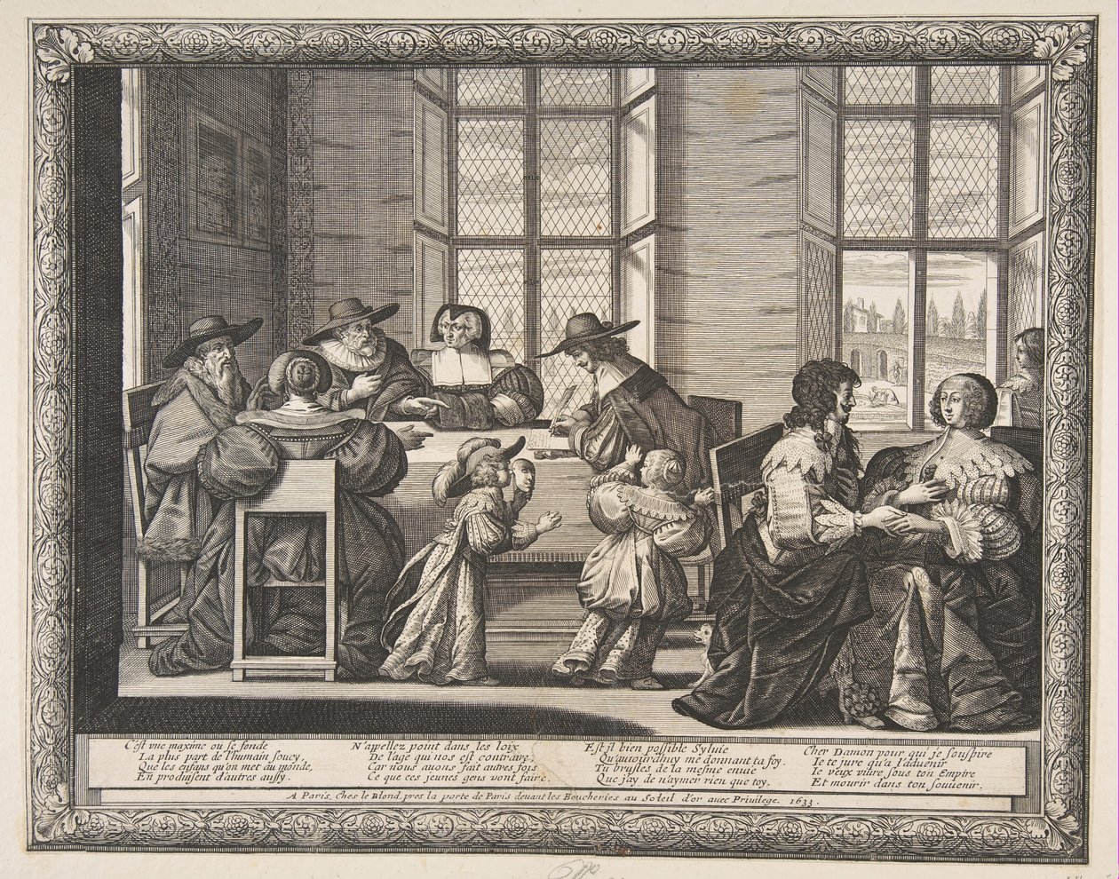 Manželská smlouva, 1633. od Abraham Bosse