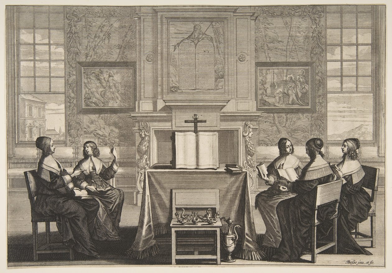 The Wise Virgins Conversing, ca. 1635. od Abraham Bosse