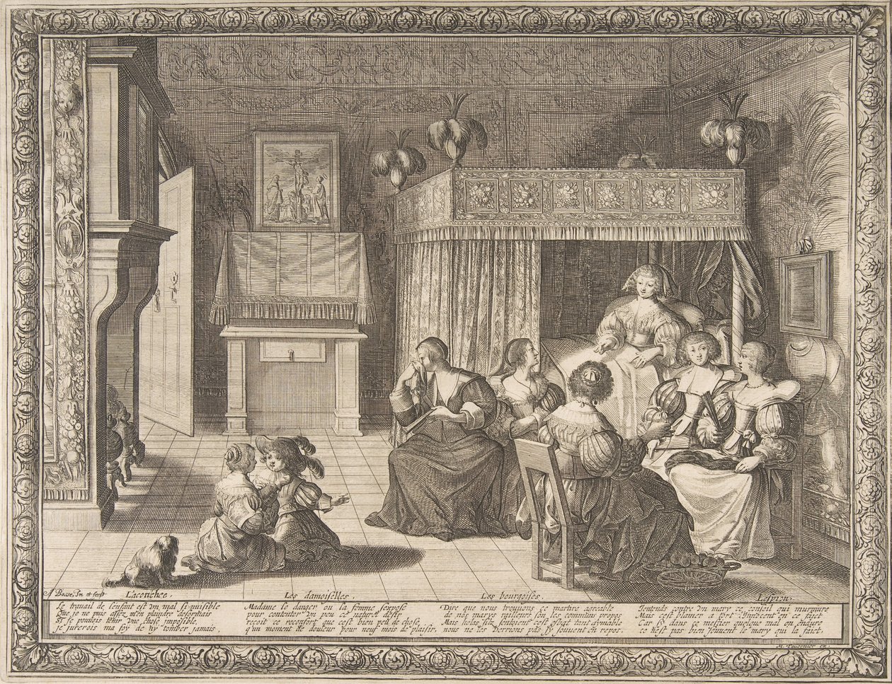 Návštěva u Nové matky, 1633. od Abraham Bosse
