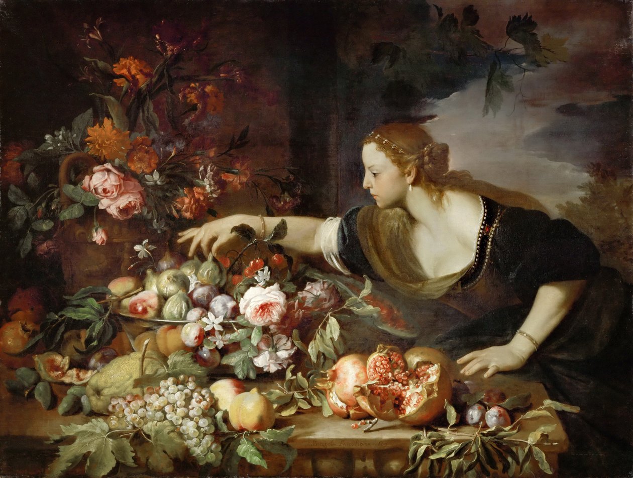 Žena s ovocem od Abraham Brueghel