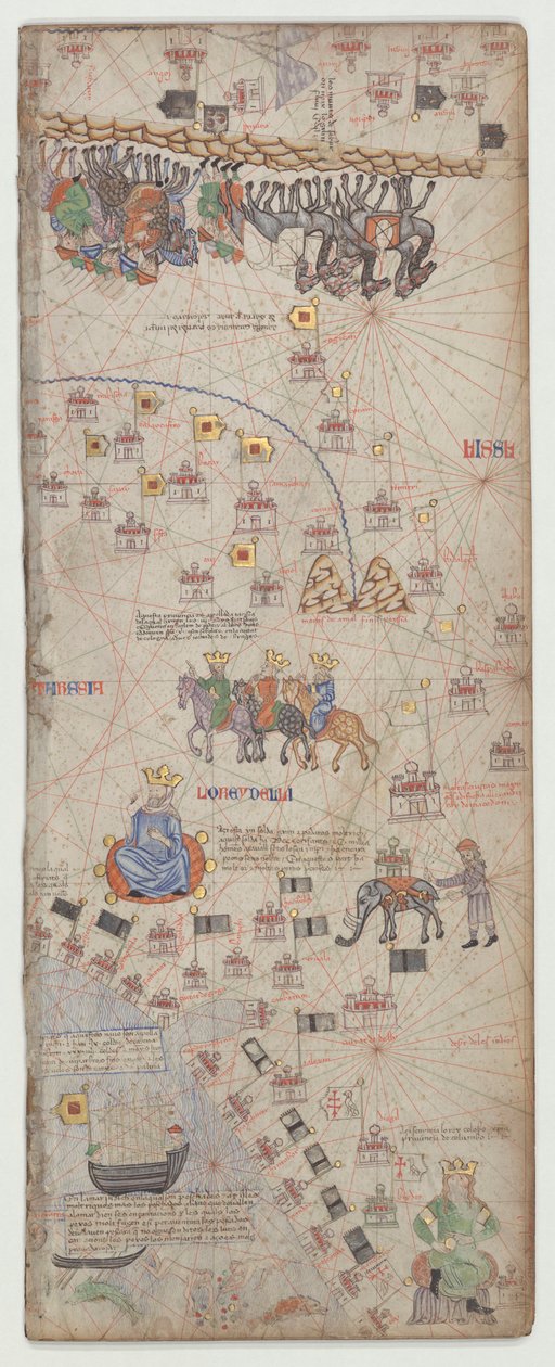 Katalánský atlas, list 10 od Abraham Cresques